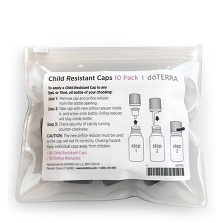 Child Resistant Caps 10-Pack / Защитные крышки с колпачком-капельницей, 10 шт. в упаковке