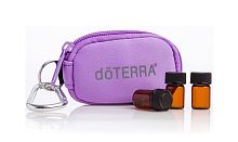 картинка PURPLE COSMETIC BAG WITH BOTTLES / Сумочка-брелок, фиолетового цвета, с 8-ью пустыми бутылочками, из Эфирных масел doTERRA от интернет магазина doTERRA.moscow