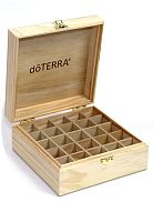 картинка dōTERRA Logo Engraved Wooden Box / Деревянная шкатулка, для хранения масел, 15,3 х 16 х 7.5 см Эфирных масел doTERRA от интернет магазина doTERRA.moscow